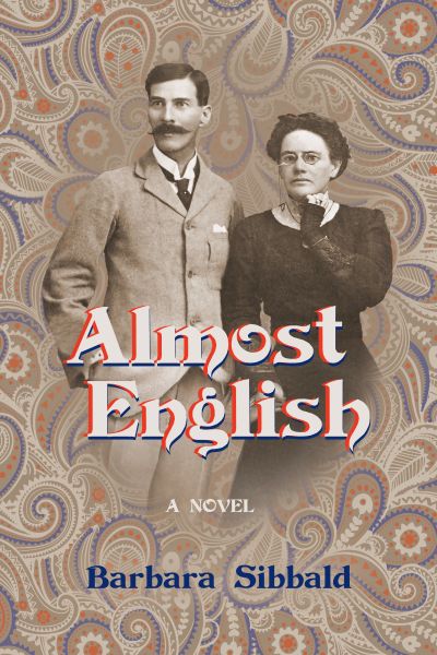 Part East Indian man and white woman against Paisley backdrop