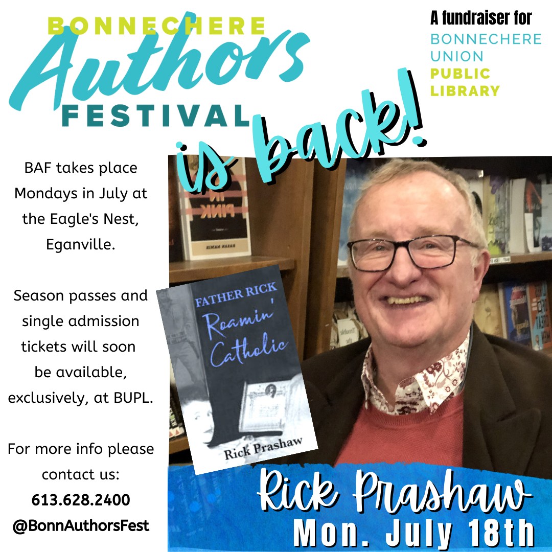 Rick Prashaw author reading Bonnechere Authors Festival July 18
