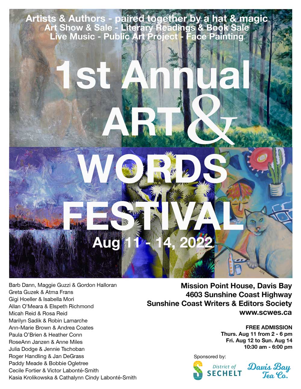 1st Annual Art & Words Festival Poster