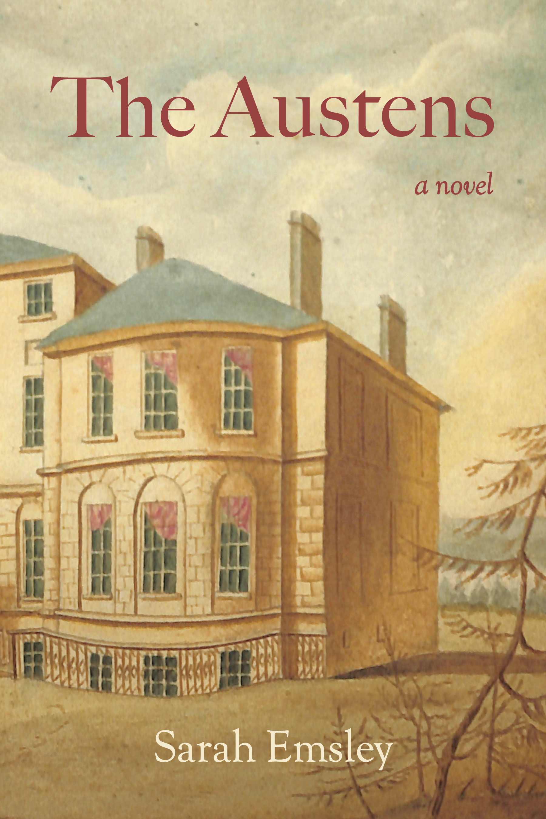 The Austens book cover, detail of a 19th C. painting of Government House in Halifax, NS