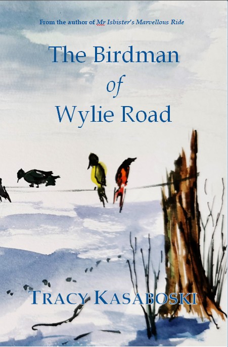 book cover image depicting birds on a wire against a snowy background