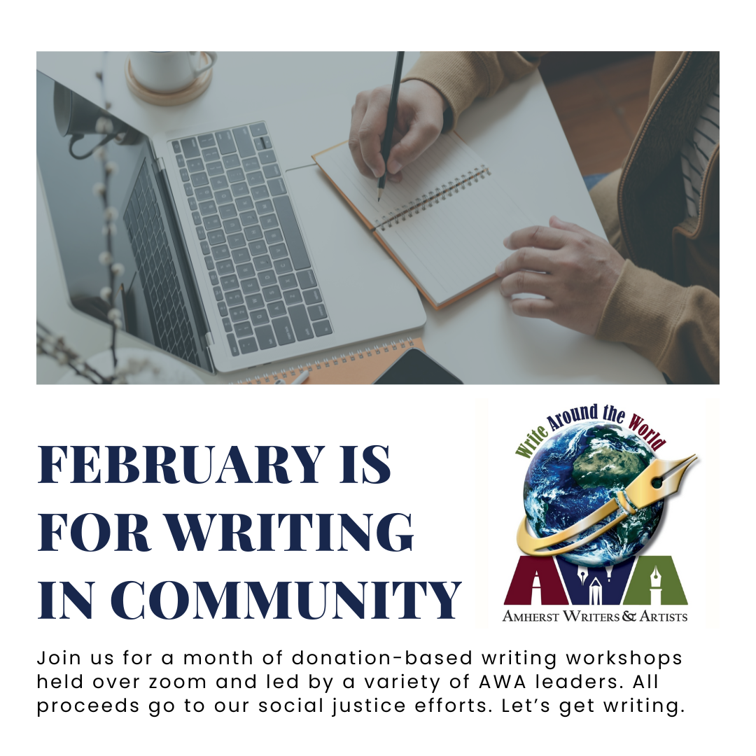 A month of Writing Workshops supporting AWA's social justice initiatives