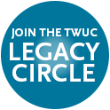 blue circle with the text 'join the twuc legacy circle'